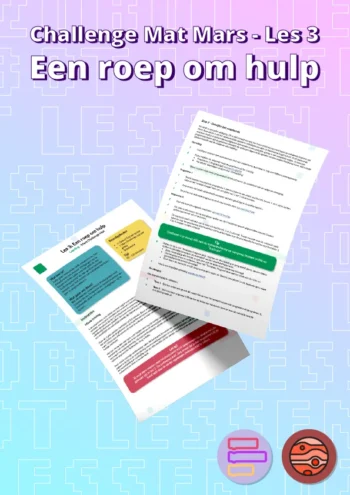 Les 3: Een roep om hulp - Challenge Mat Mars